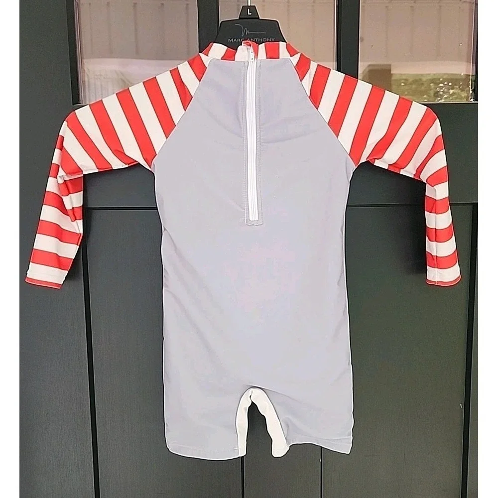 Coolmee Baby Boy‎ Swimsuit Shark Jumpsuit Quick Dry Sunscreen Surfing Swimwear